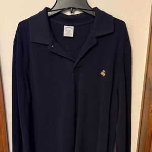 Brooks Brothers Dark Blue Polo with Gold Logo